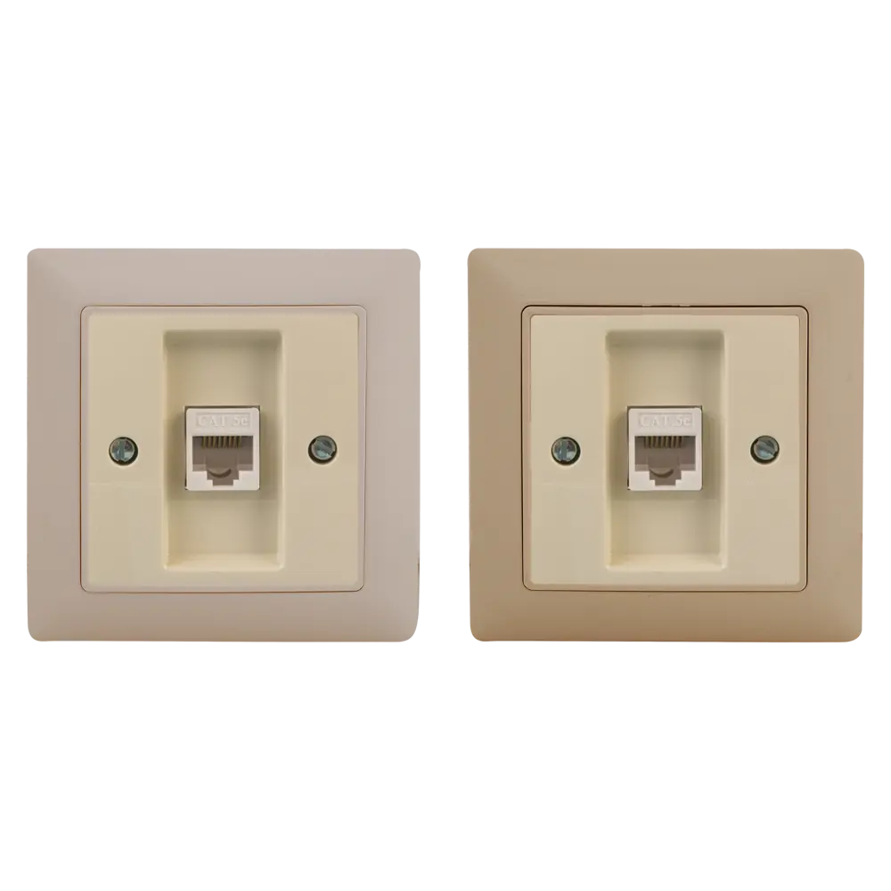 Розетка компьютерная встраиваемая ABB Basic 55 RJ45, цвет бежевый STLM-2142147 - Вид №1