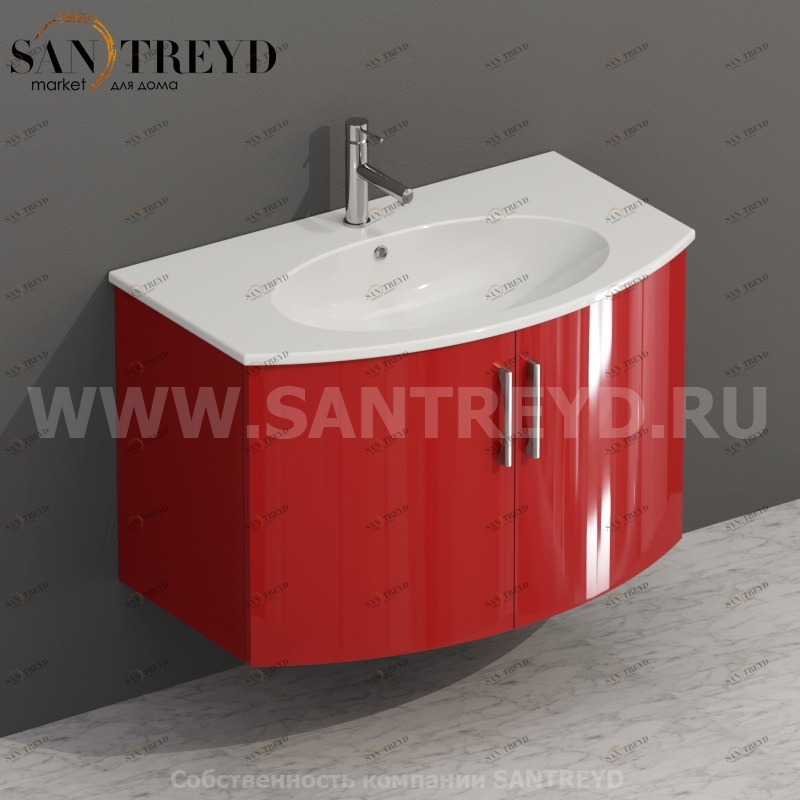 MDMA80Y148 Тумба с двумя створками 78 см красная Globo 4ALL Италия Ceramica Globo