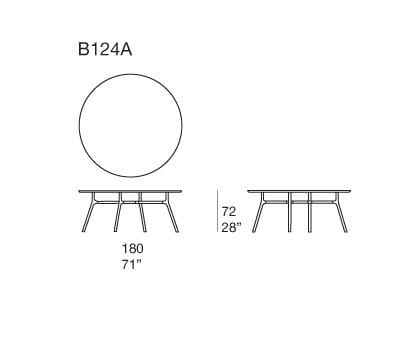 Круглый мраморный обеденный стол Paola Lenti Nesso ARCH-00054611 - Вид №2