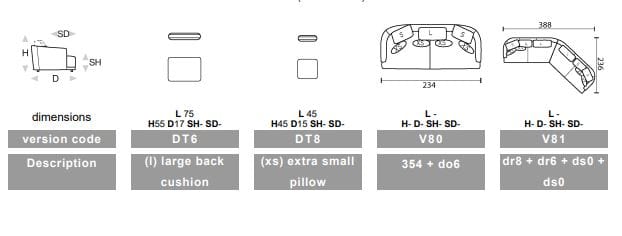 Съемный диван из ткани Calia Italia Superior ARCH-00022604 - Вид №9