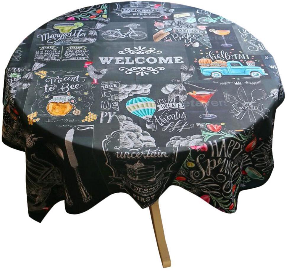 90008520 Скатерть Добро пожаловать 34.93.33.3, 150х150 см STLM-0082359 MYATASHOP
