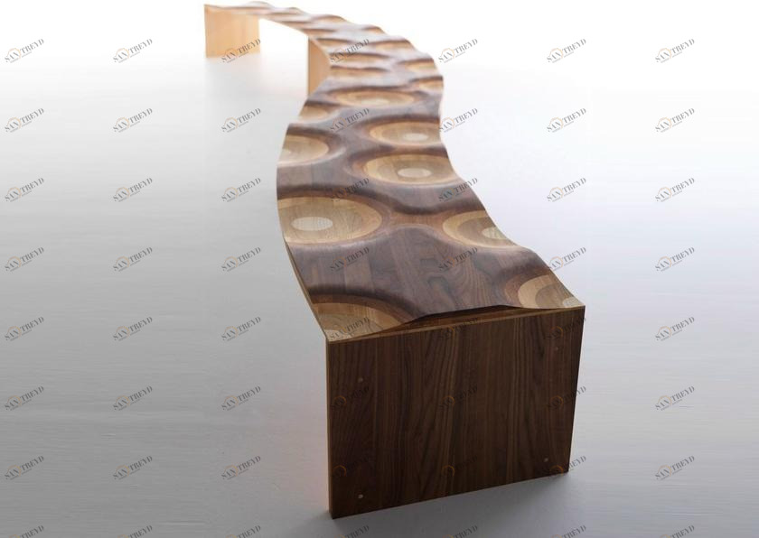 Casamania & Horm Модульная скамья из массива дерева Ripples sun-id-1453603