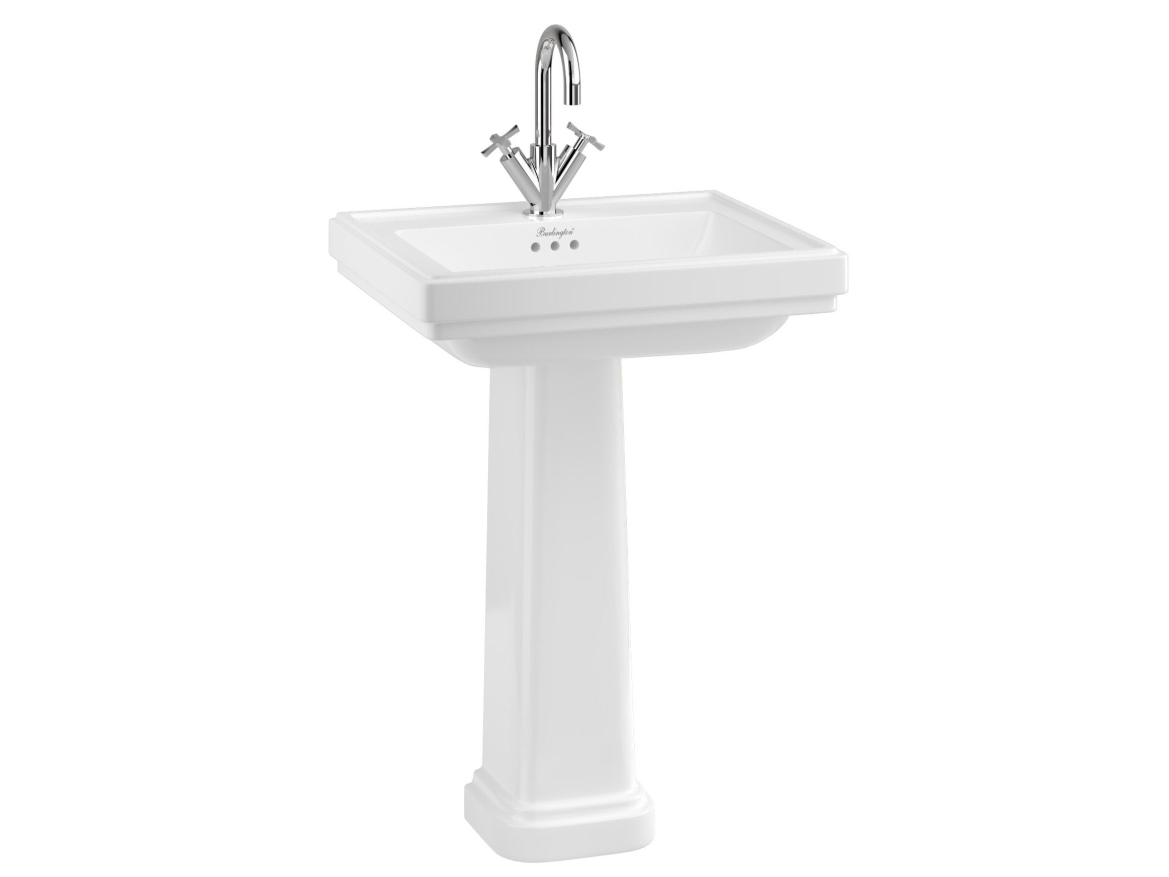 Одинарный умывальник из витражного стекла на колонне Burlington RIVIERA ARCH-00050278