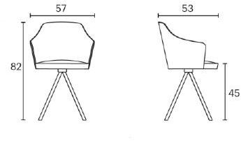 ENEA Кресло на козлах из дуба со встроенной подушкой Kaiak sun-id-1377504 - Вид №6