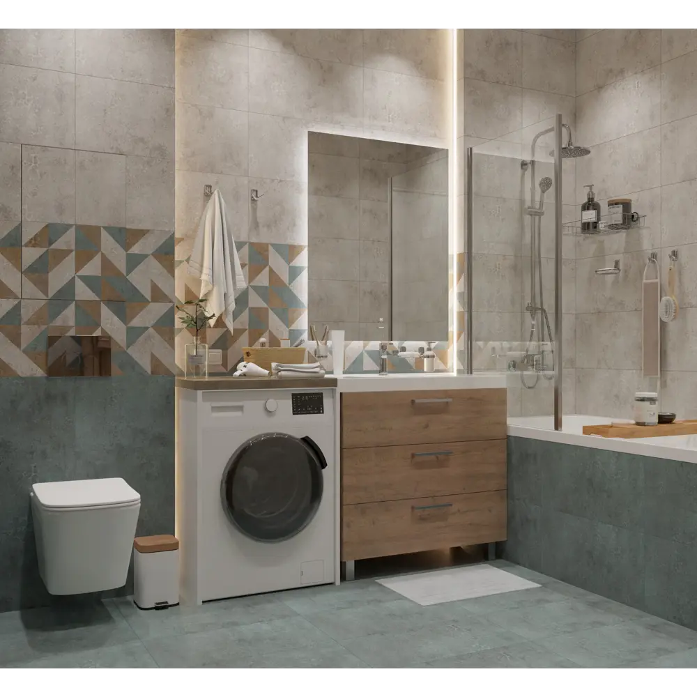 Керамин Айрон: настенная плитка серого цвета 60×30 см 88700681 STLM-0944725 - Вид №5