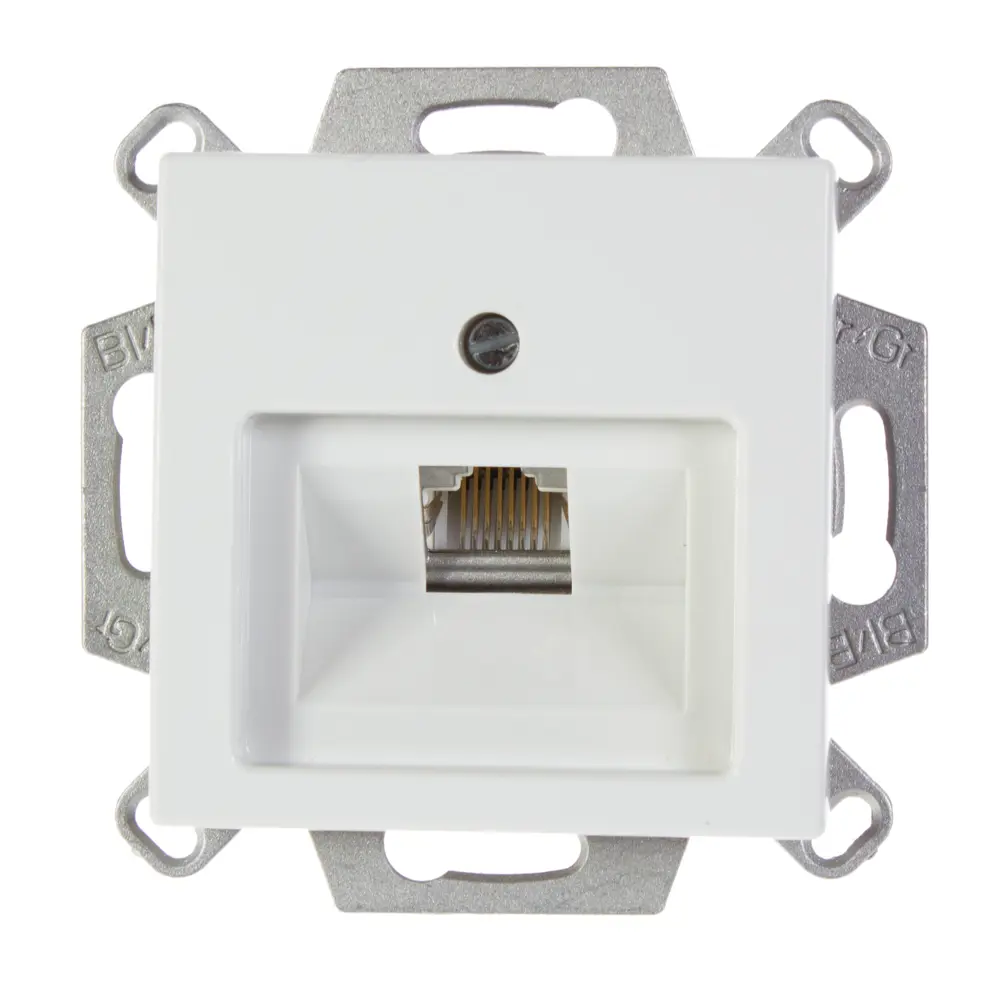 Розетка компьютерная ABB BJB Basic 55 Шале цвет белый STLM-2008317
