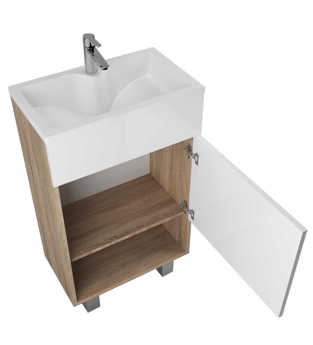 У85933 Тумба с раковиной July 50Н 1д. Дуб Сонома 1 Marka JULY - Вид №1