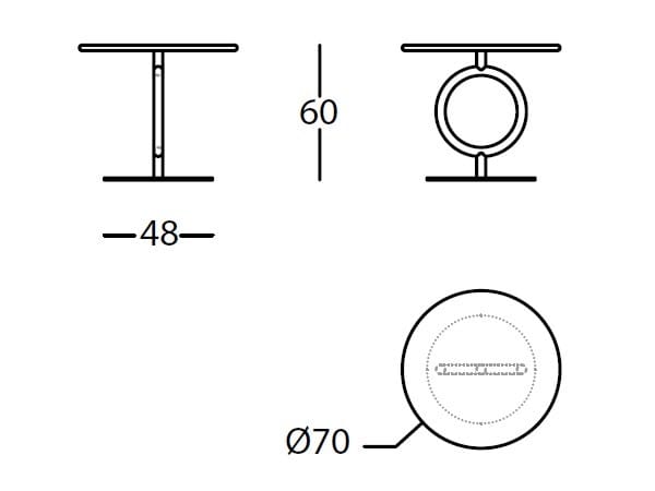 Круглый стол из стали и МДФ SANCAL ARCH-00102671 - Вид №2