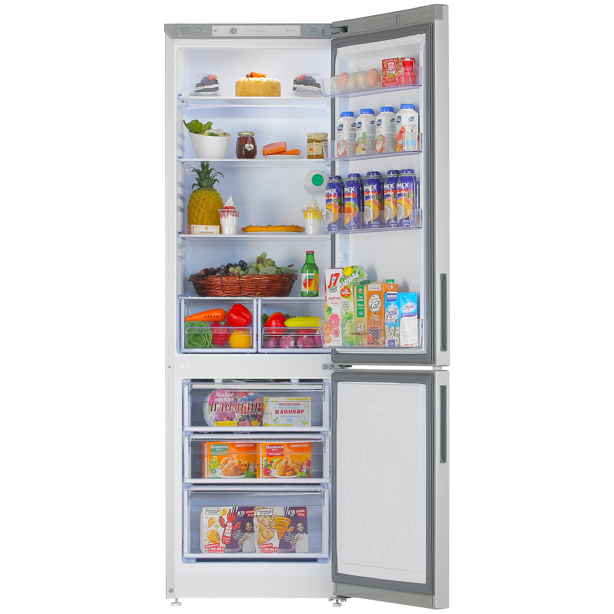 5348122 Холодильник с морозильником   Бирюса M6027 серый STDN-0039352 - Вид №5