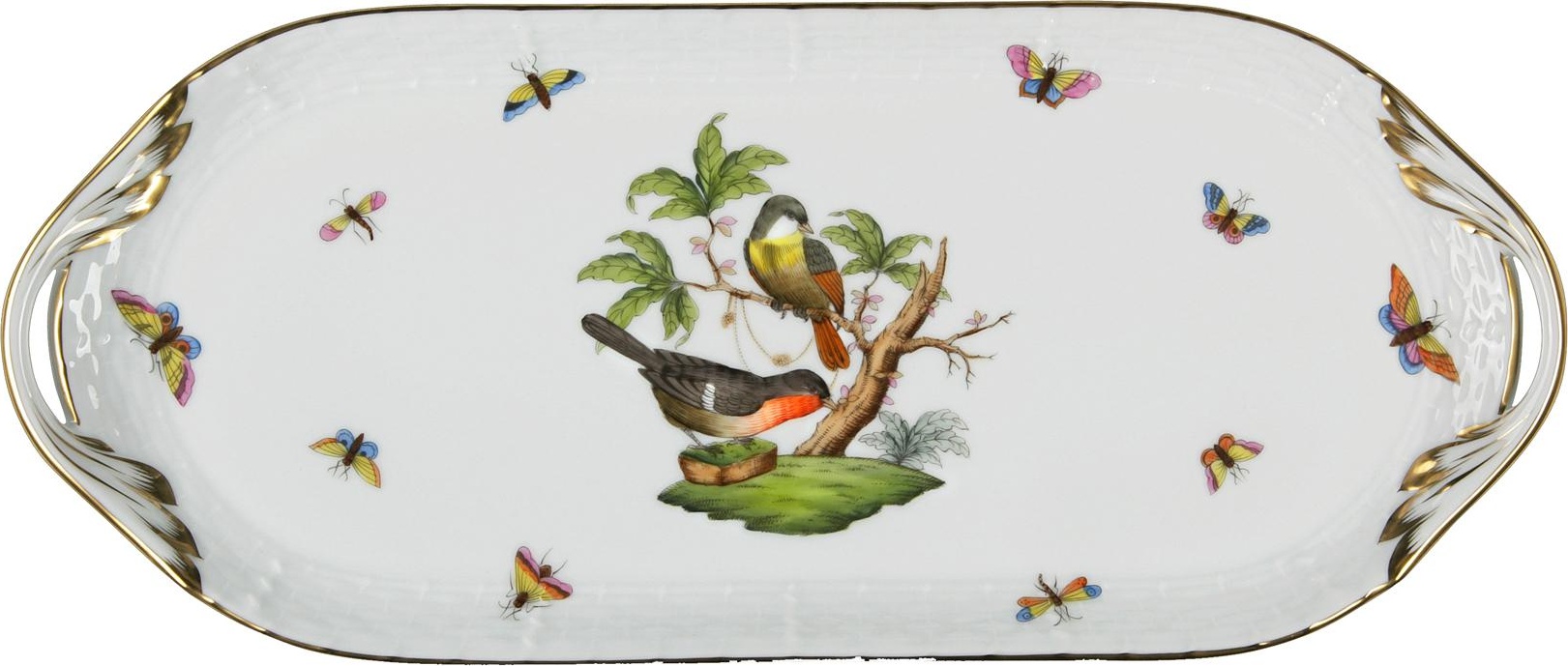 69892 Herend Блюдо для бутербродов прямоугольное 23,5см "Ротшильд" Фарфор 