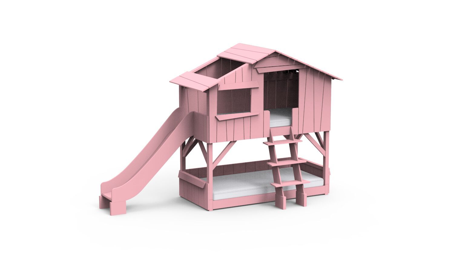 МДФ двухъярусная кровать с горкой Mathy by Bols TREEHOUSE BEDS &amp ARCH-00072798 - Вид №23