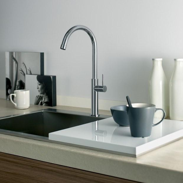 Quadrodesign Смеситель для кухни с поворотным изливом Kitchen brass sun-id-1352657 - Вид №1