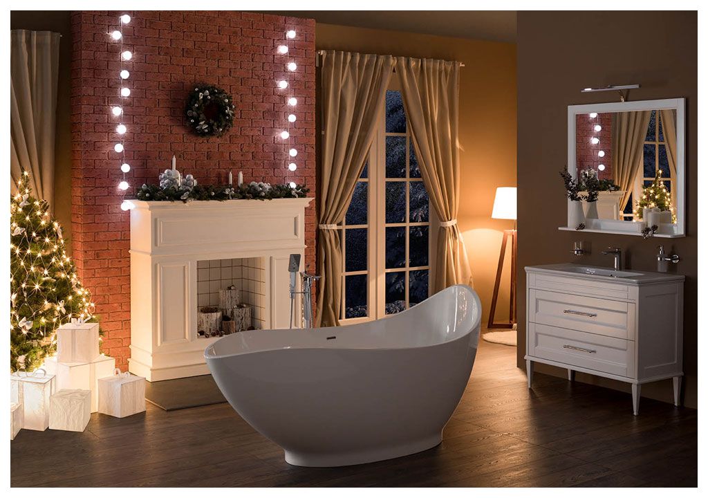 Ванна из искусственного камня Aquanet Grace V2 175x81, глянцевая - Вид №2