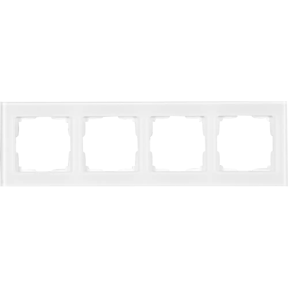 Рамка для розеток и выключателей Werkel Favorit 4 поста цвет прозрачный 17781616 STLM-2180894