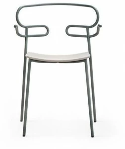 TrabA' Стул из бука и металла с открытой спинкой Genoa 0049-met