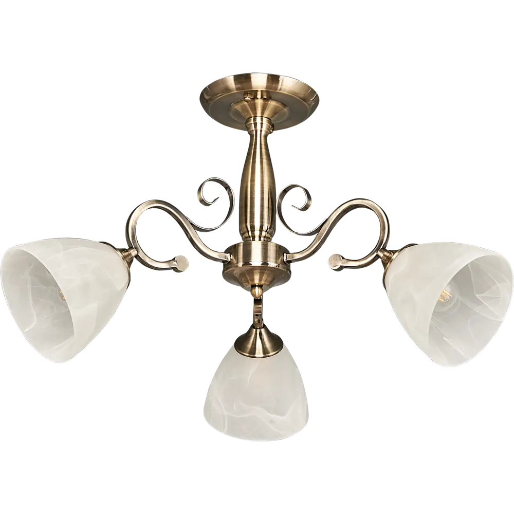 Люстра потолочная «Сигма» КС30072/3С, 3 лампы, 9 м², цвет белый/хром КЛЮЧНИК STLM-2097733