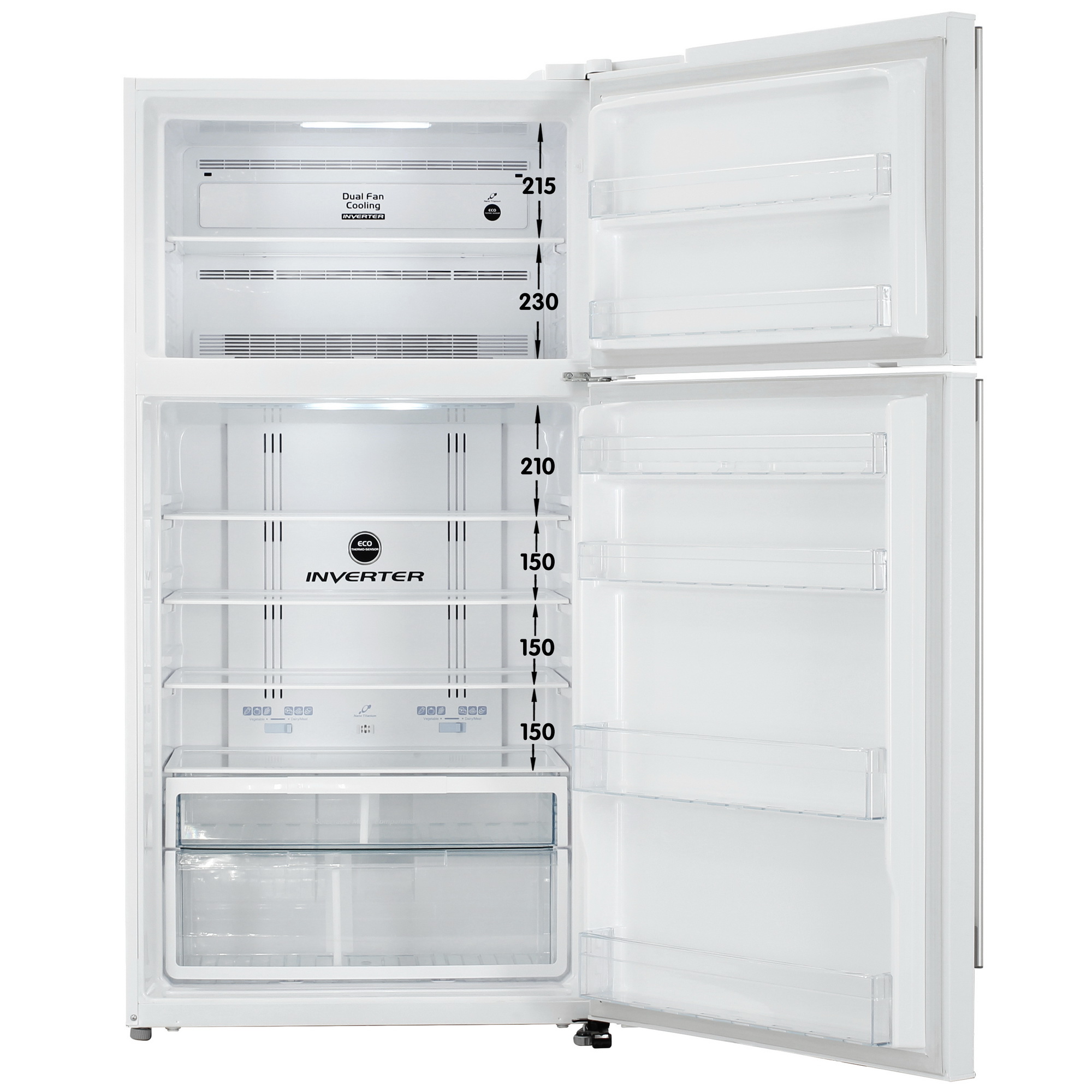 9077906 Холодильник с морозильником   Hitachi R-V910PUC1 TWH белый STDN-0060155 - Вид №1