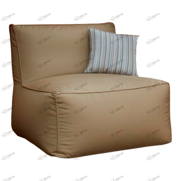 Бескаркасное модульное кресло в уличной ткани бежевое Sunbrella Solid 3780 Lin МАСТЕРСКАЯ КРЕСЛО  335291 Бежевый Santreyd 