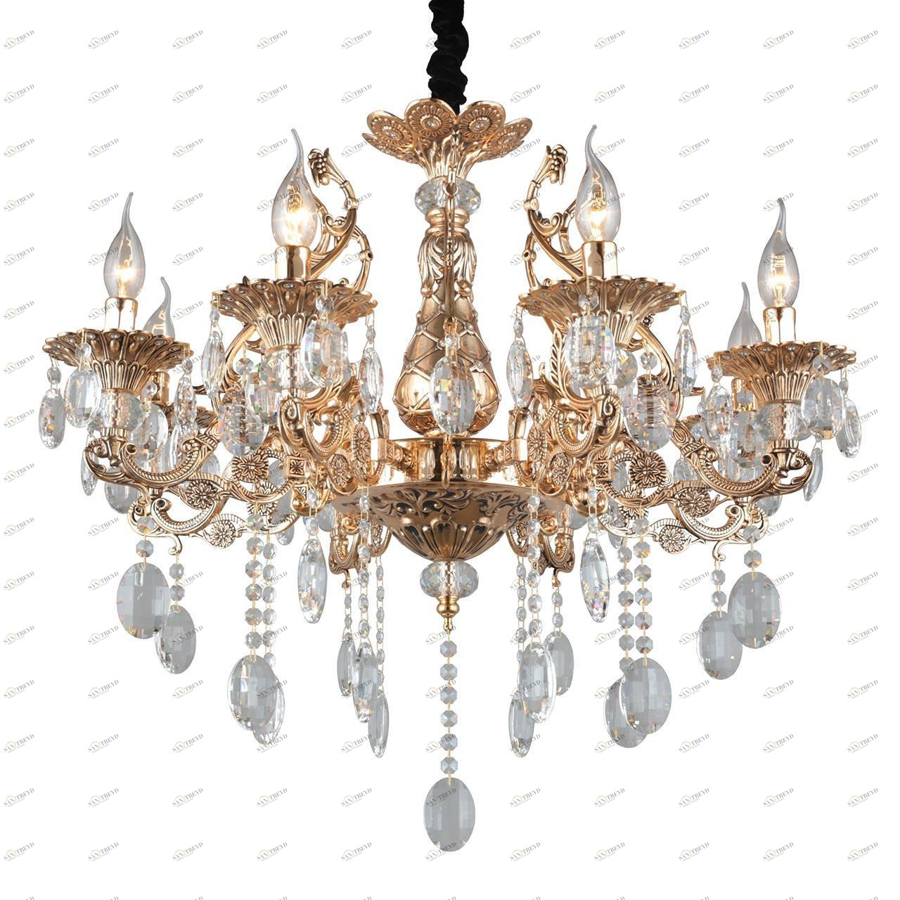 Подвесная люстра Omnilux Foro OML-75603-08 OMNILUX ДИЗАЙНЕРСКИЕ, FORO 279723 Золотой 