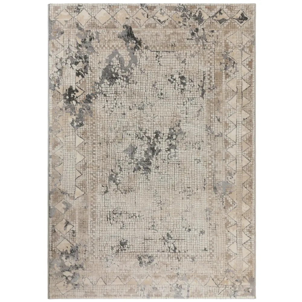 Ковер полипропилен Nika 0A863A 60х110 см цвет бежевый STLM-2148845