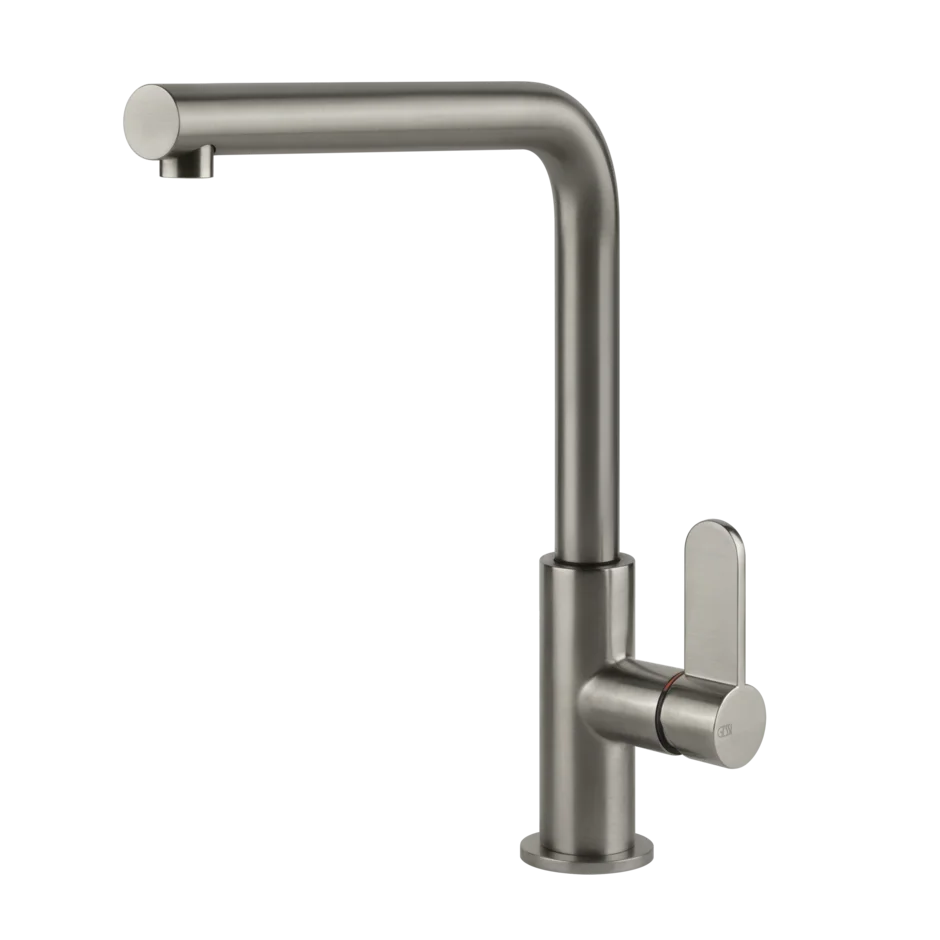 Смеситель для раковины 60538 239 Gessi Acciaio ПОЧИЩЕННАЯ ЩЕТКОЙ СТАЛЬ 60538239