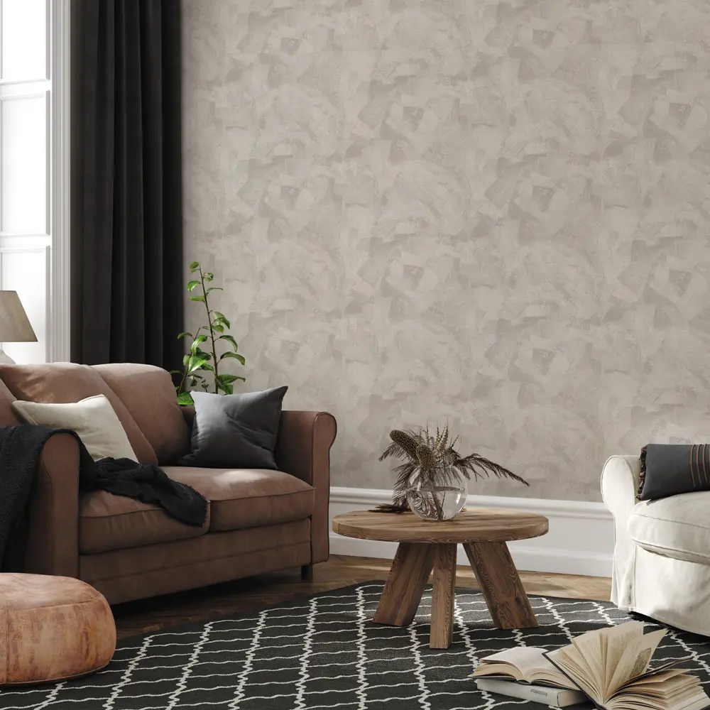 Обои флизелиновые Аспект Ру Титан коричнево-бежевые 1.06 м 70348-42 STLM-2093163 - Вид №3