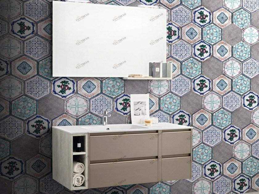 Cerasa Настенная тумба под умывальник с ящиками Movida sun-id-1362399