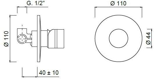 Rubinetteria Giulini Смеситель для душа однорычажный Myring Fmr0015 - Вид №1