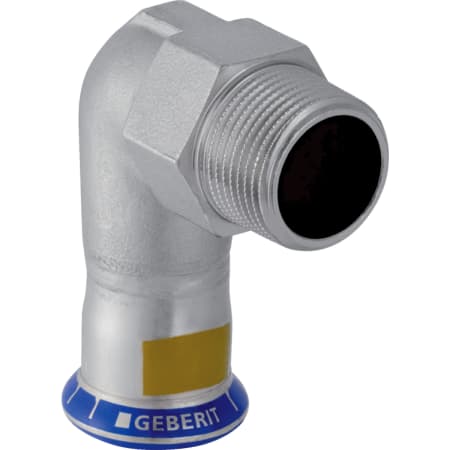 34151 Переходной угольник Geberit Mapress из нержавеющей стали 90°, с наружной резьбой (газ) Geberit 