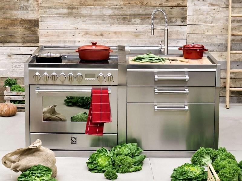 Steel Отдельностоящая кухня из нержавеющей стали Genesi sun-id-1347624 - Вид №7