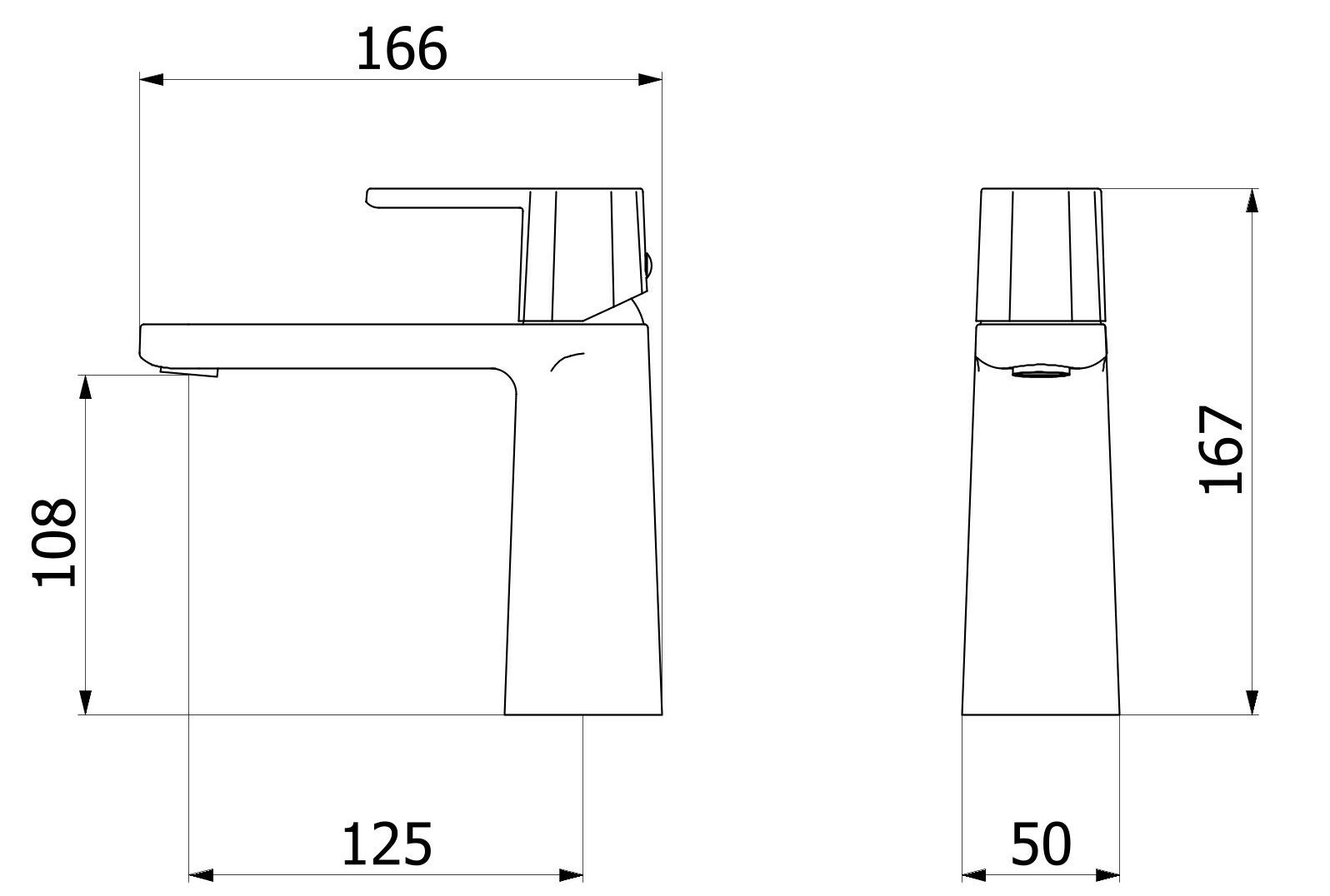 Смеситель для раковины с автоматическим сливом IB Taaac ARCH-00088919 - Вид №5