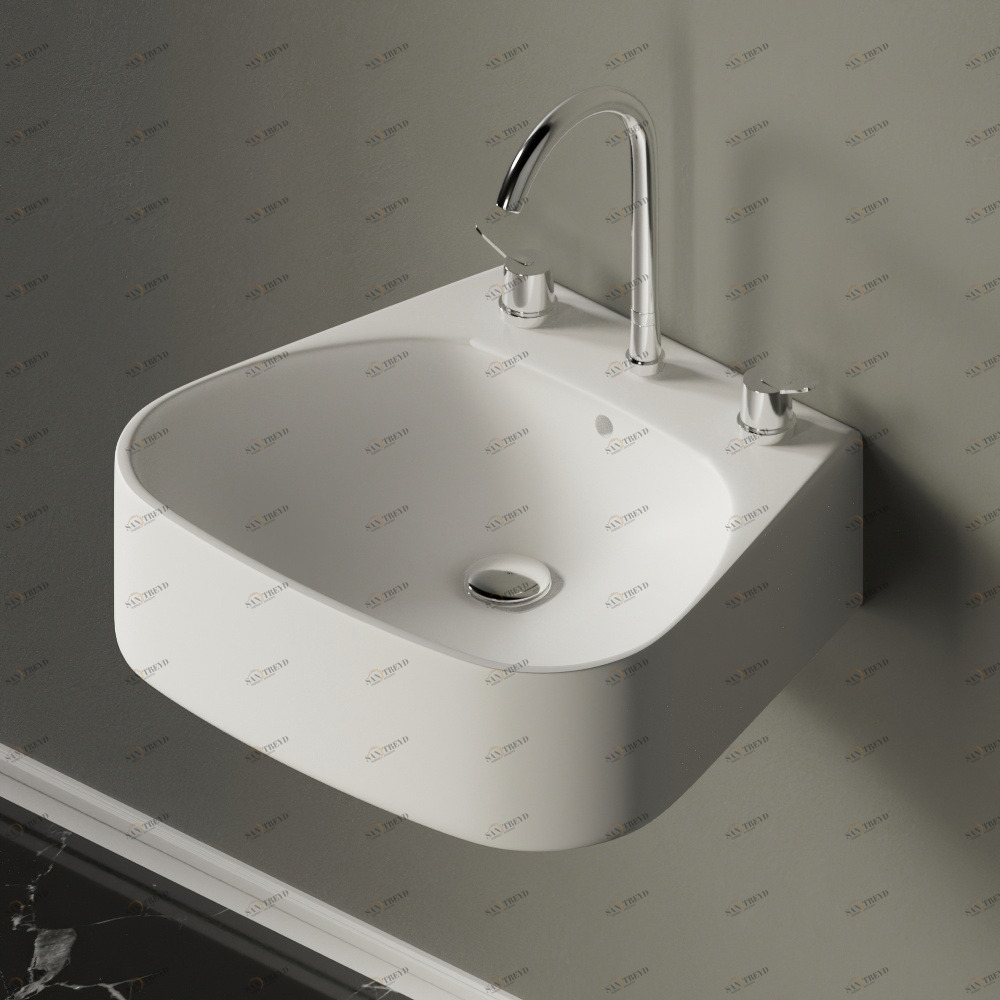 ACER08953RZP Подвесная раковина настенная прямоугольная Agape Pear белая