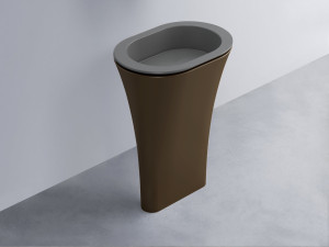 AMLA65-CM+AMPILO-CM+AMCOLO-CA Раковина Amedeo Ovale отдельностоящая cielo Enjoy + Amedeo