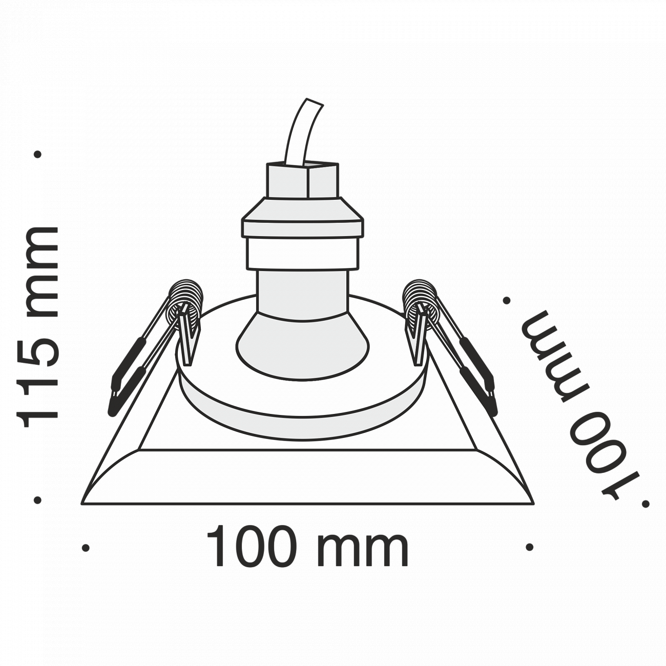 Встраиваемый спот белый Technical Gyps DL007 TECHNICAL DOWNLIGHT 00-3957207 Белый  - Вид №1