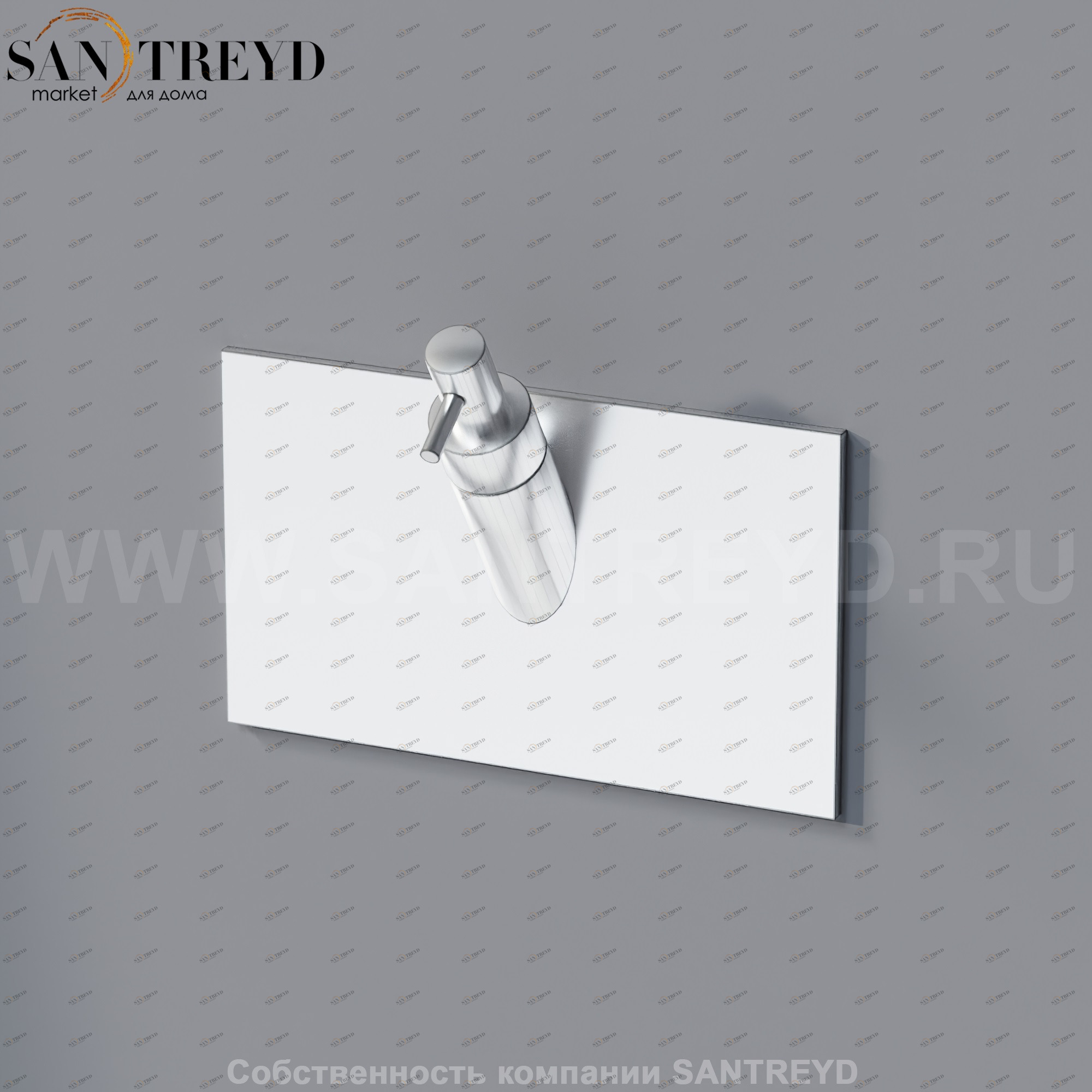 Agape SQUARE Диспенсер для мыла хромированный матовый ARUB1022SP