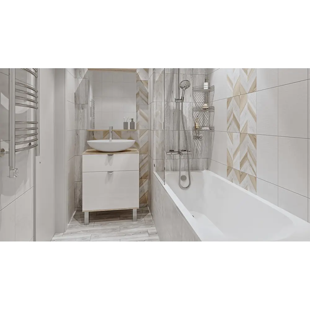 Плитка настенная Wood Fumo 25х35 см 1.4 м² цвет серый BELANI STLM-2055149 - Вид №6