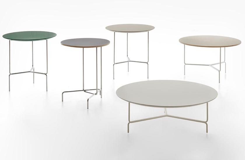 Manerba Круглый деревянный журнальный столик Litta St142f75/st142f90 - Вид №5