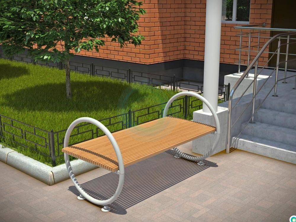 12138 ОРБИТА Ария 1, скамья без спинки парковая LAB.Space  - Вид №1