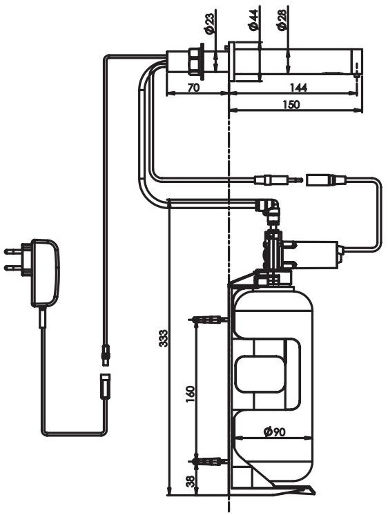 Электронный дозатор Presto 52042 для мыла настенный 52042.0 - Вид №1