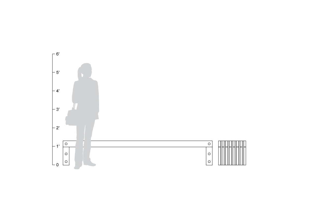 FSRT33 Скамейка Hudson  Forms-surfaces  - Вид №8