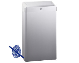 KSM271 Контейнер STELLA Anti-FingerPrint с откидной крышкой, 27 л, матовая сталь, покрытие AFP Merida