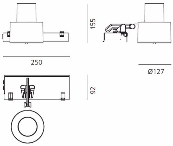 Artemide Регулируемый встраиваемый алюминий Caelum sun-id-1461618 - Вид №4