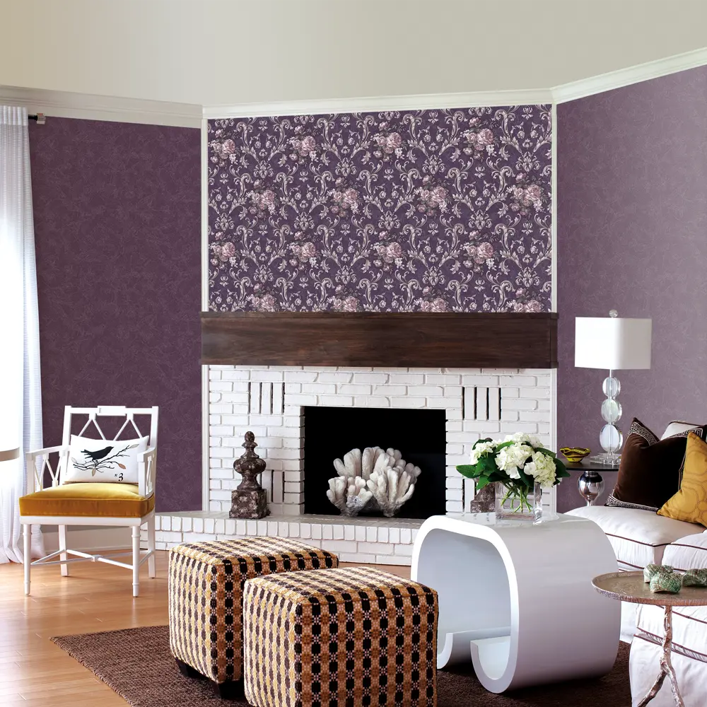 Обои флизелиновые Erismann Elegance фиолетовые 1.06 м 4391-7 STLM-2012130 - Вид №2