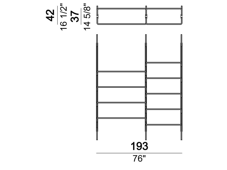 Книжный шкаф из стекла и металла Arketipo ROXANNE ARCH-00090993 - Вид №14
