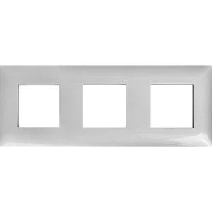 Рамка для розеток и выключателей DKC Avanti 3 поста цвет закаленная сталь
