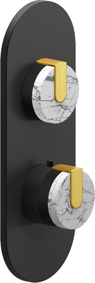 E-8026-R2MWE0-L1BAU-MBK-T Планка M-Series с 2 ручками - Внешняя часть GRAFF MOD+