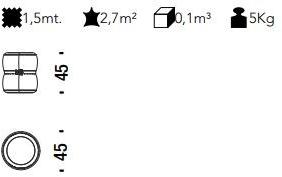 Moroso Круглый пуф со съемным чехлом из ткани Chubby chic sun-id-1511377 - Вид №1