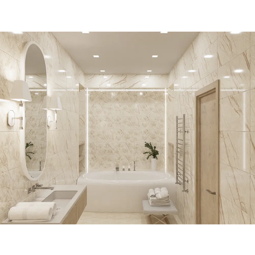 Настенная плитка Azori Forest Lucidflow 31.5×63 см глянцевая бежевая 89404320 STLM-1581026 - Вид №5