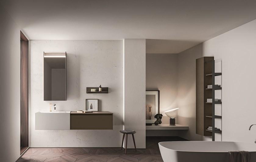 Cerasa Подвесная тумба под умывальник из меламина с ящиками Segno sun-id-1351139 - Вид №3