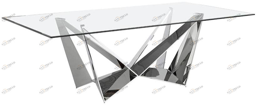 Angel Cerdá Прямоугольный стол для гостиной из стали и стекла Urban deco 1049 Angel Cerda